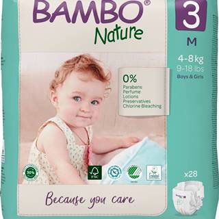 Bambo Nature 3,  28 ks,  pre 4-8 kg