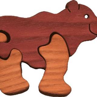 Fauna  Dřevěné minipuzzle medved hnedy,   značky Fauna