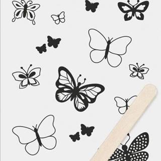 HEYDA Propisoty 10 x 19 cm - motýlikovia čierni