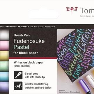 Tombow  Štetcová fixka Fudenosuke pastel - pastel 6 ks značky Tombow