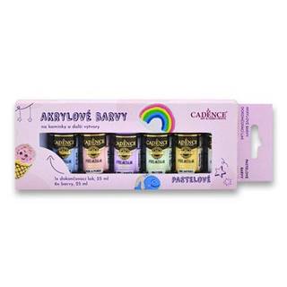 Cadence  Akrylové farby na kamienky Premium sada 6 pastelových farieb + akrylový lak značky Cadence