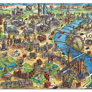 EDUCA Puzzle Mapa Londýna 500 dielikov