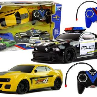 Lean-toys Autá R/C Chase Policajná hliadka Žlté športové auto Piloti