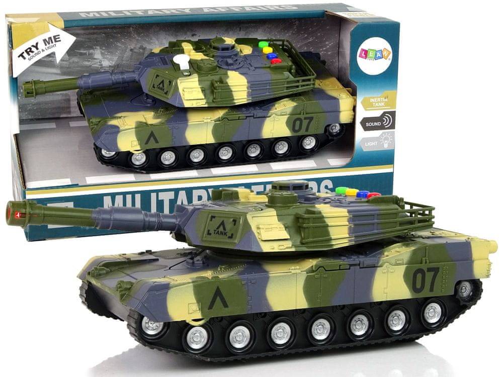 Lean-toys  Vojenský tank 1:16 Moro Green Zvuk streľby značky Lean-toys
