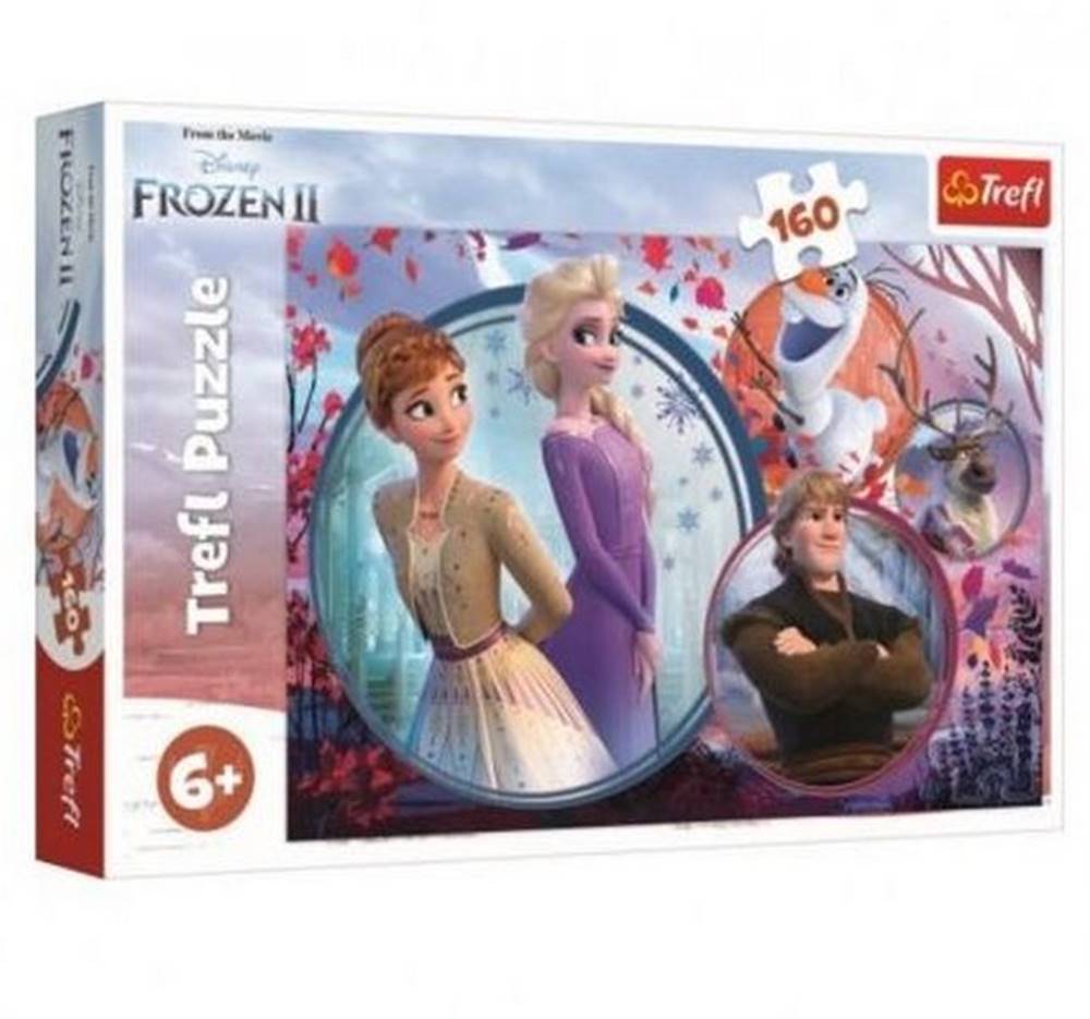 Trefl  Puzzle Ledové království II/Frozen II 160 dílků 41x27, 5cm v krabici 29x19x4cm značky Trefl