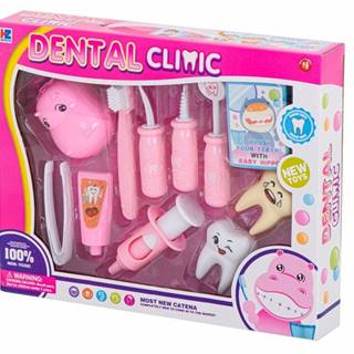 KIK Ružový zubný cvičný set