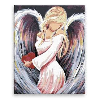 Malujsi Maľovanie podľa čísel - Anjel lásky - 40x50 cm,  bez dreveného rámu