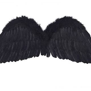 PartyDeco Anjelské krídla čierne 75 x 30 cm