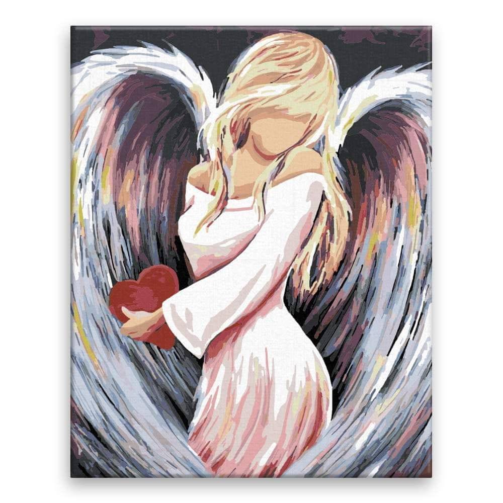 Malujsi  Maľovanie podľa čísel - Anjel lásky - 40x50 cm,  bez dreveného rámu značky Malujsi
