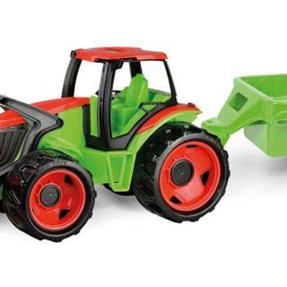 LENA Traktor se lžící a s vozíkem,  červeno zelený