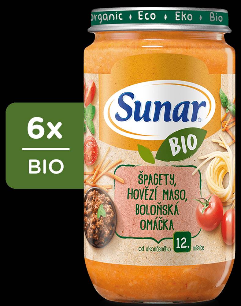 Sunar  BIO príkrm boloňské špagety 6 x 235 g značky Sunar