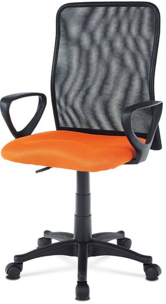 Autronic  Kancelárska stolička,  látka MESH oranžová / čierna,  plyn.piest KA-B047 ORA značky Autronic