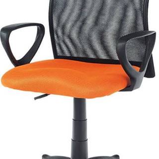 Autronic Kancelárska stolička,  látka MESH oranžová / čierna,  plyn.piest KA-B047 ORA