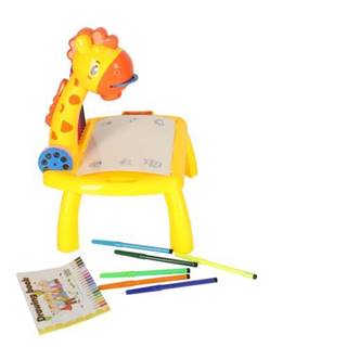 KIK  Kresliaci stôl pre deti s projektorom žirafa žltý značky KIK