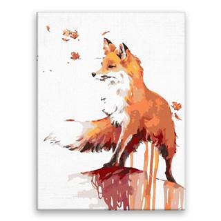 Malujsi Maľovanie podľa čísel - Uvažovanie líšky - 30x40 cm,  bez dreveného rámu