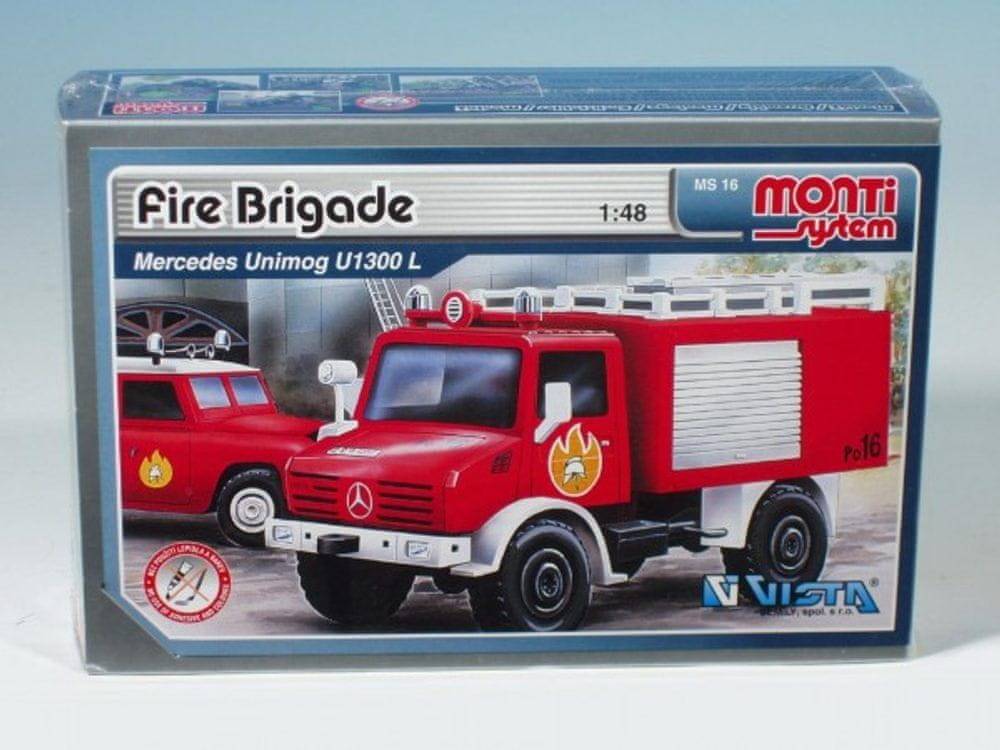 VISTA  Stavebnica Monti 16 Fire Brigade Mercedes Unimog 1:48 v krabici 22x15x6cm Cena za 1ks značky VISTA