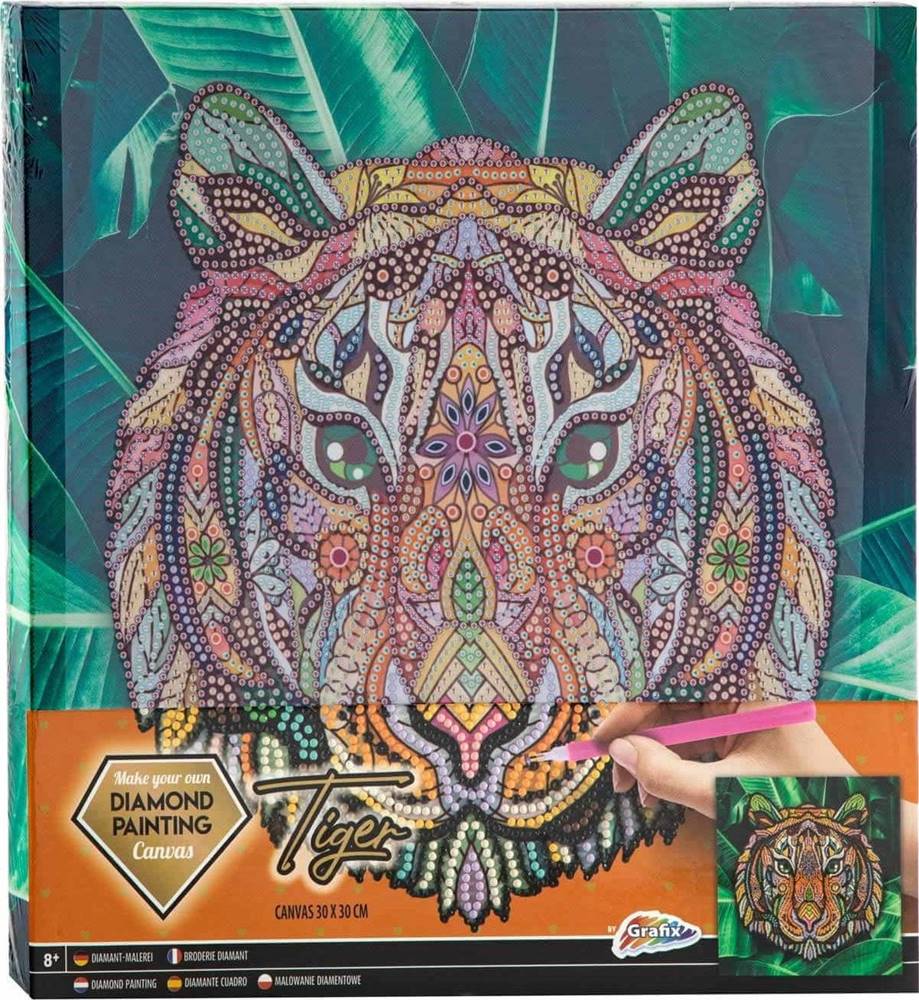 Grafix  Diamantové maľovanie na ráme Tiger 30x30cm značky Grafix