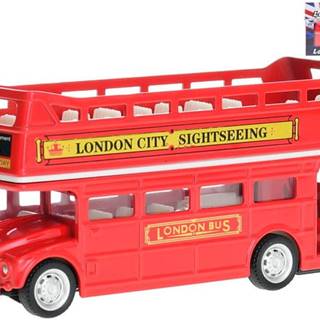 Autobus vyhliadkový londýnsky 12, 5 cm 1:64 kov spätný chod
