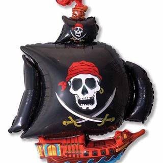 Balón foliový Piráti - pirátska loď - lebka - 45 cm