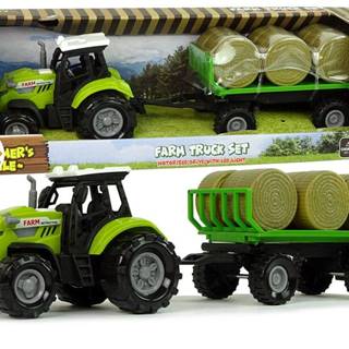 Lean-toys  Traktor s prívesom Balíky sena Zvuk zelená značky Lean-toys