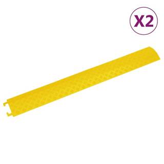 Vidaxl Chrániče káblov 2 ks 98, 5 cm žlté