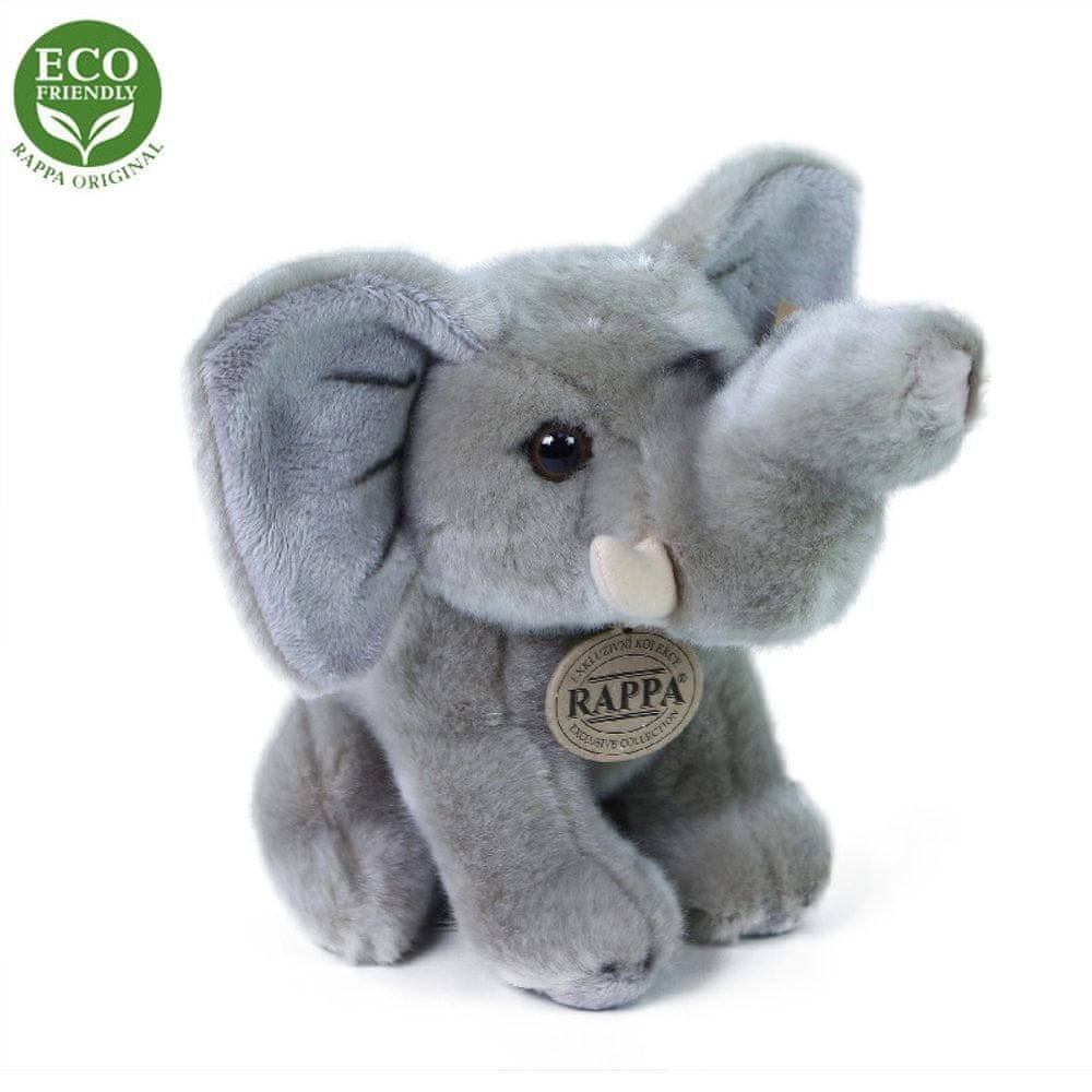 Rappa  Plyšový slon sediaci 18 cm ECO-FRIENDLY značky Rappa