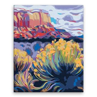 Malujsi Maľovanie podľa čísel - Kvety v horách - 80x100 cm,  plátno vypnuté na rám