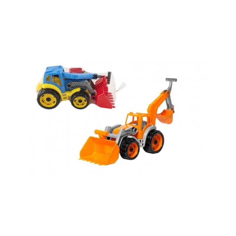 Teddies  Traktor/nakladač/bager s 2 lyžicami,  2 farby značky Teddies
