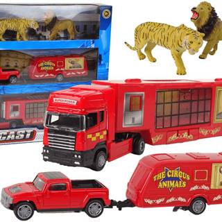 Lean-toys Cirkus Truck Animal Transporter Príves PickUp Lion Tiger