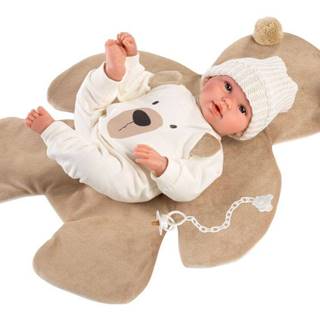 Llorens 63645 NEW BORN realistická panenka miminko se zvuky a měkkým látkovým tělem 36 cm