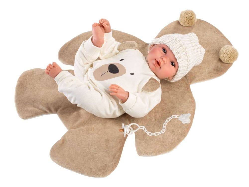 Llorens  63645 NEW BORN realistická panenka miminko se zvuky a měkkým látkovým tělem 36 cm značky Llorens