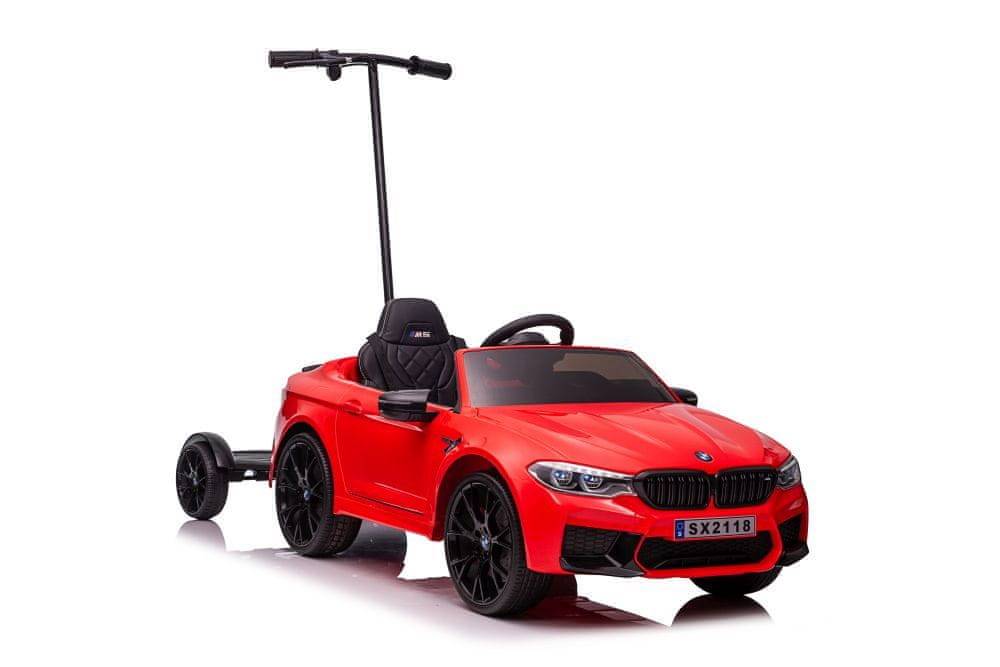 Lean-toys  BMW M5 Batériové auto s rodičovskou platformou Červená farba značky Lean-toys