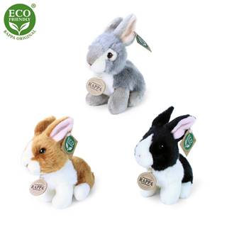 Rappa  Plyšový králik sediaci 16 cm ECO-FRIENDLY značky Rappa