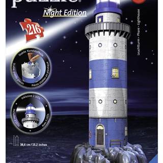 Ravensburger  Maják v príboji - Nočná edícia 3D 216D značky Ravensburger