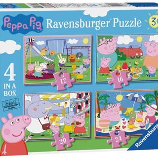 Ravensburger Puzzle Prasiatko Peppa: Zábavné dni 4v1 (12, 16, 20, 24 dielikov)