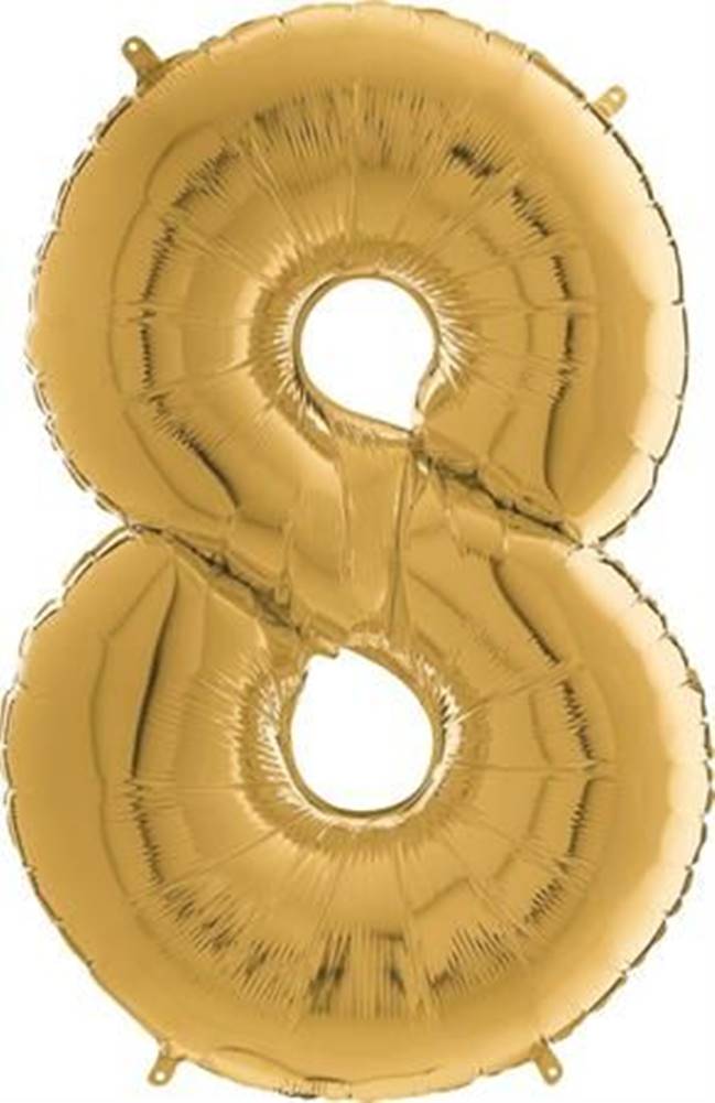 Grabo  Nafukovací balónek číslo 8 zlatý 66cm značky Grabo