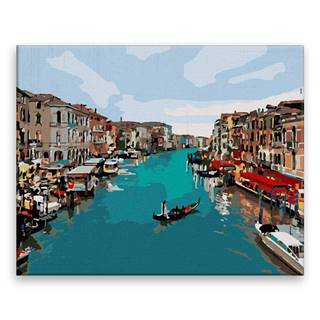 Malujsi Maľovanie podľa čísel - Mesto Benátky - 50x40 cm,  plátno vypnuté na rám