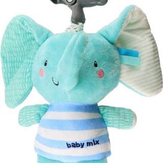 Baby Mix Dětská plyšová hračka s hracím strojkem a klipem Baby Mix Sloník