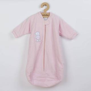 NEW BABY Dojčenské froté spací vak medvedík ružový - 68 (4-6m)