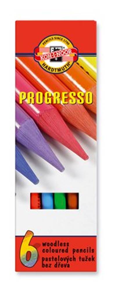 KOH-I-NOOR  Farebné pastelky Progresso 8755/6,  6ks,  bez dreva značky KOH-I-NOOR