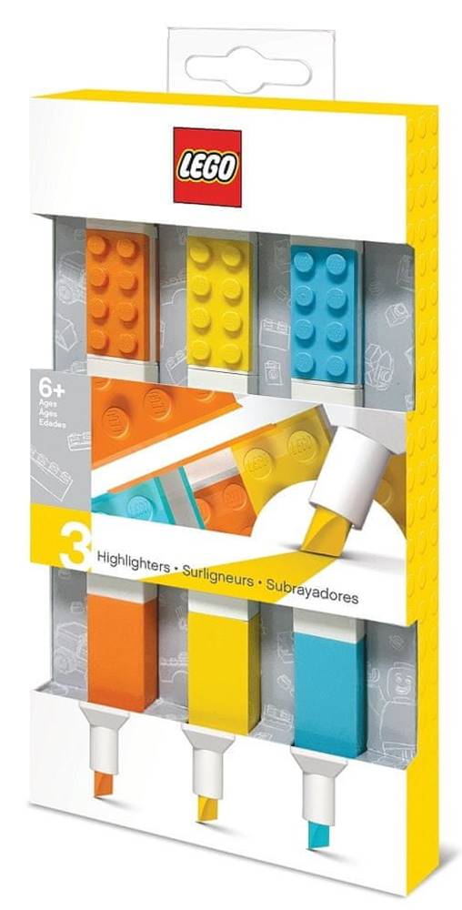 LEGO  Zvýrazňovače,  mix farieb - 3 ks značky LEGO