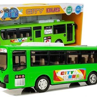 Lean-toys  Hudobný autobus s trecím pohonom a svetlami Zelená značky Lean-toys