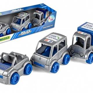 Wader Auto policajné Kid Cars 3ks plast 10cm v krabičke 30x8x10cm 12m + Wader