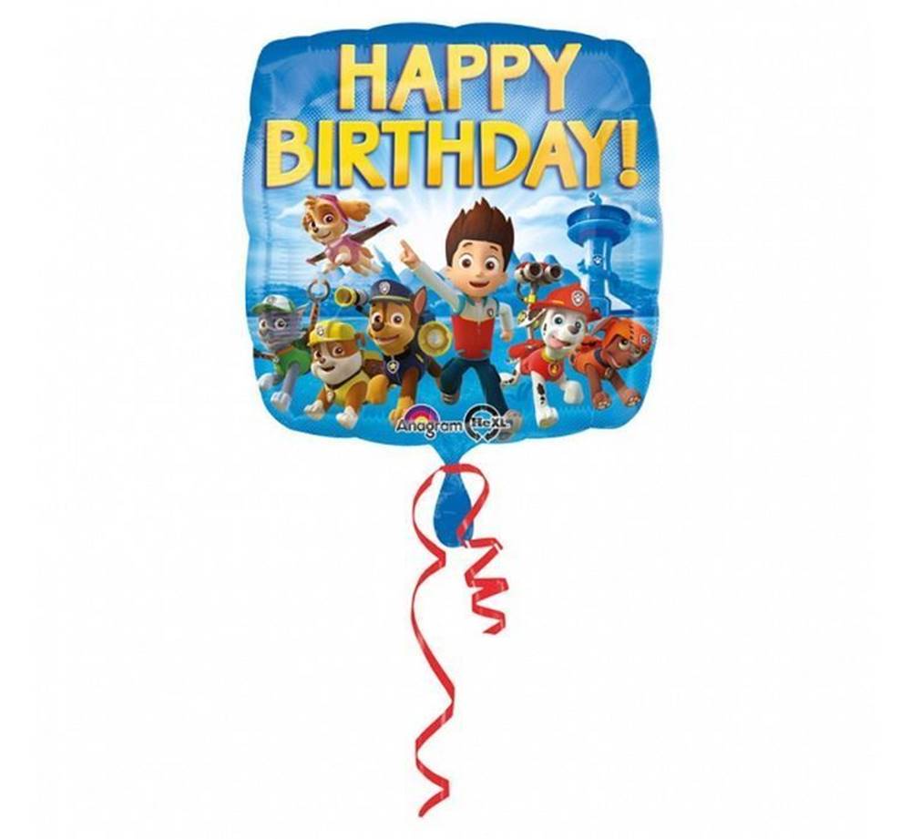  Fóliový balónik Tlapková Patrola - Paw Patrol - narodeniny - Happy birthday - 43 cm