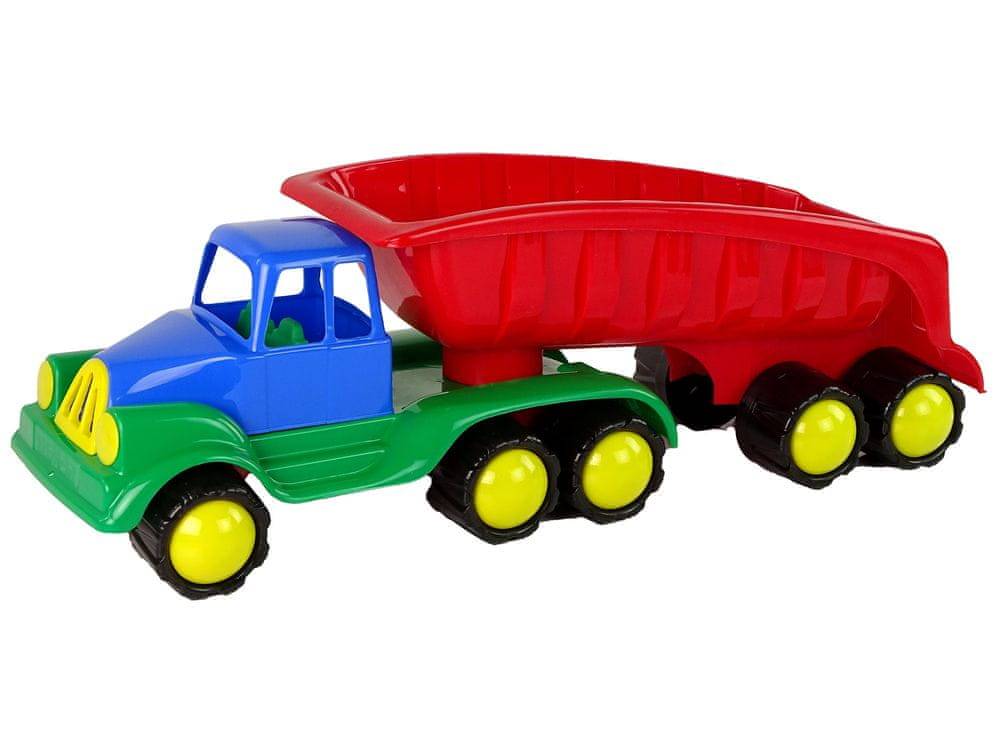 Lean-toys  Veľké auto s prívesom 45 cm červené značky Lean-toys