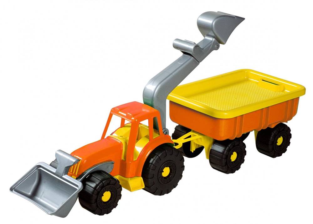 Androni  Traktorový nakladač s vlekom Power Worker,  oranžový značky Androni