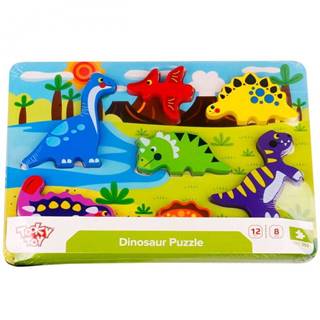 Tooky Toy  Hračka Hrubé Montessori puzzle Dinosaury Zodpovedajúce tvary značky Tooky Toy