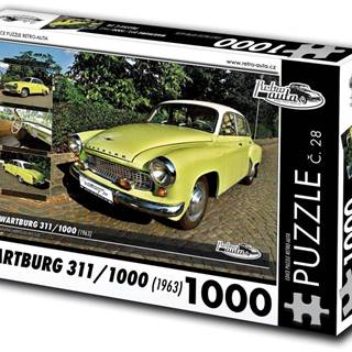 RETRO-AUTA© Puzzle č. 28 Wartburg 311/1000 (1963) 1000 dielikov