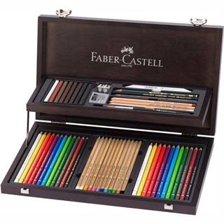 Faber-Castell  Art & Graphic kolekcia,  drevená kazeta,  53 ks značky Faber-Castell
