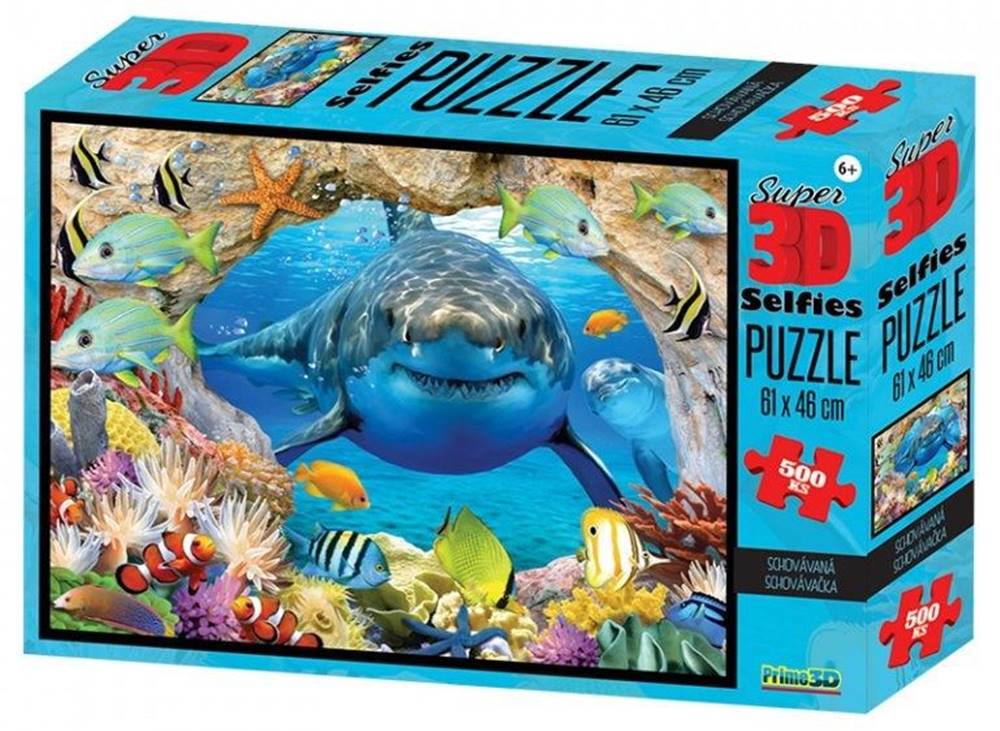 Prime 3D  Puzzle Schovávačka so žralokom 3D 500 dielikov značky Prime 3D